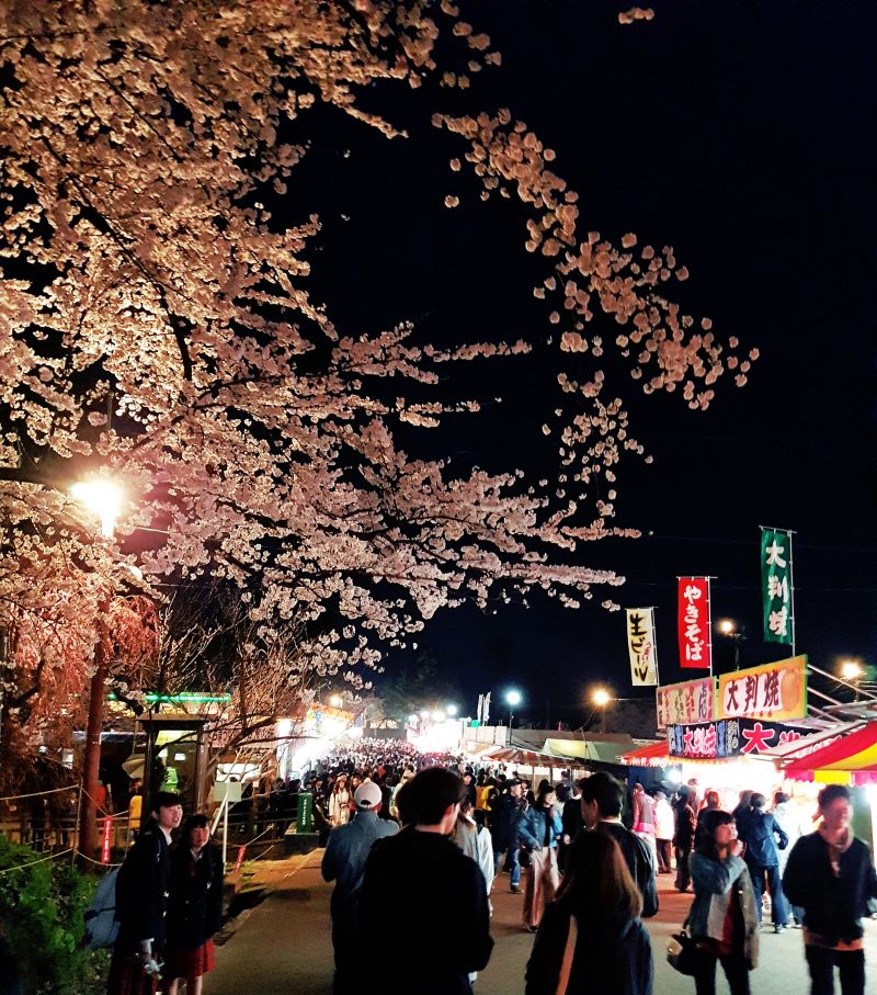 Ẩm thực đường phố gần đền Hirosaki